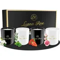 Luana Rose Duftkerzen Geschenkset – 4 Verschiedene Düfte je 70g Sojawachs Kerze