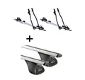 VDP Dachträger (Für Ihren AlfaRomeo Giulia 4 Türer ab 2016, Dachträger und zwei Fahrradträger/Fahrradhalter im Set), 2x Fahrradträger SAGITTAR + Dachträger Original kompatibel mit Alfa Romeo Giulia 4 Türer ab 2016