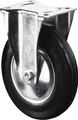 BS Rollen BS Transportrolle L410, Bockrolle, Rad-Ø 200 mm, Tragkr. 205 kg, Rollenlager, Lauffl. Gummi schwarz, Radk. Stahlfelge