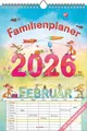 Familienplaner Cartoon 2026- Bildkalender 23,7x34 cm - 6 Spalten - Kalender