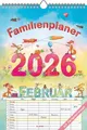 Familienplaner Cartoon 2026- Bildkalender 23,7x34 cm - 6 Spalten - Kalender mit
