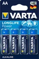 4 x AA VARTA Batterien  LONGLIFE Power Mignon R6 Batterie AA 4906 Blister