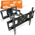 RICOO TV Wandhalterung Schwenkbar für 40-85 Zoll Fernseher Halterung Wand Fernsehhalterung Neigbar Universal Smart Flach OLED Curved Schwenkarm R06 Fernseh-Arm bis 95 Kg & VESA 600 (400) x 400 mm
