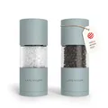 LARS NYSØM Salz und Pfeffermühle Set aus Edelstahl mit einstellbarem Keramikmahlwerk I Pfeffermühle und Salzmühle I Manuelle Gewürzmühlen (2 Stück) (Sky Blue)