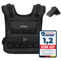 DH FitLife Verstellbare Gewichtsweste 10kg Kompakt u. Stabil zum Muskelaufbau u. Krafttraining | Weighted Vest | Laufweste Damen Herren | Fitnessweste