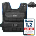 DH FitLife Verstellbare Gewichtsweste 10kg/20kg Kompakt u. Stabil zum Muskelaufbau u. Krafttraining | Weighted Vest | Laufweste Damen Herren | Fitnessweste Trainingsweste (Schwarz-10kg)
