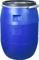 Deckelfass / Weithalsfass aus HDPE mit Deckel und Spannring  blau 60 Liter