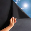 MARAPON Fensterfolie Blickdicht selbsthaftend in schwarz 0,75x2 m Verdunkelungsfolie mit hohem Sichtschutz Sichtschutzfolie Fenster statisch haftend Folie Fenster Sichtschutz Blackout Glasfolie