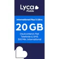Lycamobile Lyca Mobile International Plus S Ultra Prepaid SIM Karte ohne Vertrag inkl. 20 GB Datenvolumen