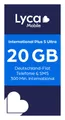 Lyca Mobile International Plus S Ultra 4G/5G Prepaid Simkarte EU Roaming Prepaidkarte, (Deutschland-Flat plus 300 internationale Minuten in 100 Länder)