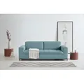 3-Sitzer OTTO PRODUCTS "Grazzo, zeitlos und elegant, moderne Sitzheftung", blau (eisblau), B:218cm H:80cm T:90cm, Struktur (100% recyceltes Polyester), Luxus-Microfaser weich (100% recyceltes Polyester), Sofas, hochwertige Stoffe aus recyceltem Material, Steppung im Sitzbereich