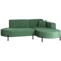 Kaiser Möbel Ecksofa, Hellgrün, Textil, 4-Sitzer, L-Form, 236x165 cm, Wohnzimmer, Sofas & Couches, Wohnlandschaften, Ecksofas