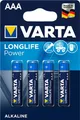 10X Varta 46817 Longlife Power LR03/AAA (Micro) (4903), 4 Stk. Blister - Alkali-