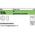 Sechskantmutter Din 934 M 4 8 Galvanisch Verzinkt
