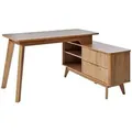 Livetastic Eckschreibtisch, Eiche, Metall, 2 Schubladen, rechteckig, eckig, 120x76.20x148 cm, Kabeldurchlass, Stauraum, seitenverkehrt montierbar, Arbeitszimmer, Schreibtische, Eckschreibtische