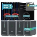 SUNNIVA® 4000W Balkonkraftwerk mit 8,96 kWh Speicher MARSTEK 4x B2500-D, 8x 500W BIFAZIAL FULLBLACK komplett Steckdose, PV Solaranlage + Solarspei...