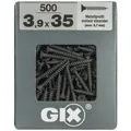 SPAX Feingewindeschraube, 3,9 mm, Stahl, 500 Stk., GIX A 3,9x35 XL - silberfarben