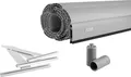 Schellenberg Rolladenpanzer Set PVC Maxi für 60 mm Stahlrohrwellen, inkl. Rolladen-Aufhängefedern, Aluminium-Endleiste und Rolladenstopper, individuell kürzbar, 120 x 140 cm, grau, 39015