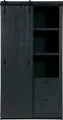 WOOOD Vitrine Slide, mit Schiebetür mit 4 Schubkästen, H 230 cm x B 120 cm