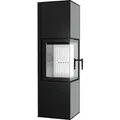 Kaminofen Hitze SIGA 6,5 kW Eckscheiben Ofen Holzofen Kamin Holz schwarz
