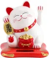 Solar Winkekatze, Mini Glückskatze, Deko für Auto, Schreibtisch - Maneki Neko