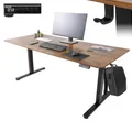 AREBOS Elektrisch höhenverstellbarer Schreibtisch 180x80 cm | Memory-Funktion, Braun