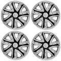 4x Radkappen Radblenden Radzierblenden 15 Zoll Supernova Schwarz Silber Set Univ