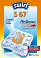 Swirl S 67 EcoPor Staubsaugerbeutel für Siemens/Bosch | 4 Stück | allergikergeeignet | nachhaltiges Material