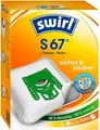 Swirl S 67 EcoPor Staubsaugerbeutel für Siemens, Bosch, 4 Beutel, Orange, Weiß