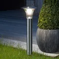 Lindby LED Solarleuchten 'Jolin' (spritzwassergeschützt (Modern) in Alu aus Edel