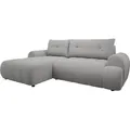 MIRJAN24 Ecksofa Fiorano, Wohnzimmer L-Form, Stilvoll Eckcouch mit Bettkasten und Schlaffunktion (Farbe: Velo 633, Seite: Links) - Grau