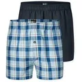 Schiesser Boxer Boxershorts (2-St) Boxershorts, Unterhose, Boxerbriefs blau|bunt 140