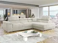 MIRJAN24 Ecksofa Torezio, mit Bettkasten und Schlaffunktion, Einstellbare Kopfstützen, 274x203x70-90 cm