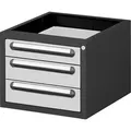 STIER Unterschrank Container Premium mit 3 Schubladen BxTxH 480x600x395 mm