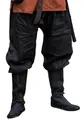 Leonardo Carbone® Wikinger Leinenhose Wodan - Herren Leichte Sommerhose, Festival Outfit, Mittelalter Kleidung, LARP, Cosplay, Freizeithose - 100% Leinen Schwarz XL