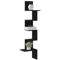 vidaXL Wand-Eckregal Schwarz 32x32x127,5 cm Holzwerkstoff