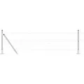 vidaXL Zaun mit Pfosten Silber 0,4 x 25 m Stahl 3351033