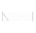vidaXL Gartenzaun Zaun mit Pfosten Silber 0,4 x 25 m Stahl, (1-St)