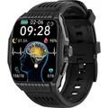 INF Smartwatch mit Schlafhilfe, EKG, Bluetooth-Anrufen Schwarz - Schwarz