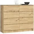 Kommode Akord K120 Eiche Artisan 120 Cm 8 Schubladen B120 X H99 X T40 Cm