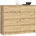 AKORD | Kommode | Komodenschrank | Platzsparend | Praktisch | Robust | Rollenführung | ABS-Kante | Laminatplatte | Schlichtes Design