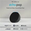 Amazon Echo Pop WLAN Bluetooth Lautsprecher mit Alexa Dual-Band Anthrazit