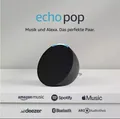 Amazon Echo Pop kompakter & smarter WLAN Bluetooth Lautsprecher Alexa - schwarz