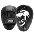Super Pro Handpratzen Curved PU Schwarz Boxpratzen Boxen Pratze Schlagpolster
