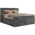 MKS Boxspringbett, Grau, Textil, 2-Sitzer, H3, 7-Zonen, Rechteckig, 180x200 cm, Oeko-Tex®, Schlafzimmer, Betten, Boxspringbetten