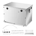 VEVOR Batteriekasten, Gruppe 24/31, Batteriebox für Schiffsbatterien mit Griffen & Kabellöchern mit Gummitülle, Gehäuse aus Aluminiumlegierung, geeignet für Offroad-Rennwagen & LKWs