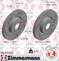 2x Bremsscheibe Zimmermann 100.3300.53 2 Bremsscheiben Vorderachse Vorne