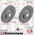 2x ZIMMERMANN 100.3300.53 Bremsscheibe für AUDI SEAT SKODA VW