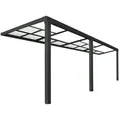 HOME DELUXE Terrassendach Terrassenüberdachung SOLIS DELUXE, BxT: 579.00x295.00 cm, (Komplettset), mit Schiebedach, inkl. Hohlstegkammerplatten, Überdach grau 579.00 cm x 295.00 cm