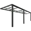 Terrassenüberdachung Solis Deluxe Farbe: Grau, Größe: 579 X 295 X 233 / 272 Cm Terrassendach Pergola Überdachung Terrassenüberdachung - Home Deluxe